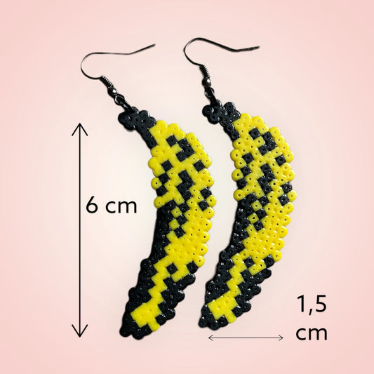 Orecchini pixel banana