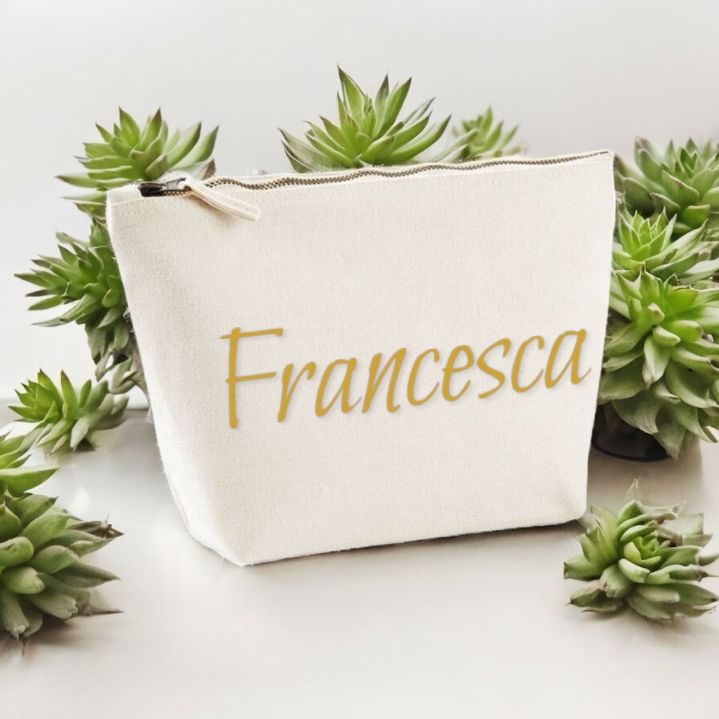 Pochette in cotone e juta: praticità personalizzata!