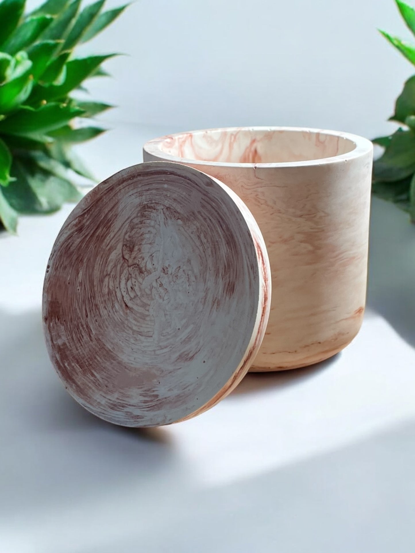 Contenitore decorativo in gesso