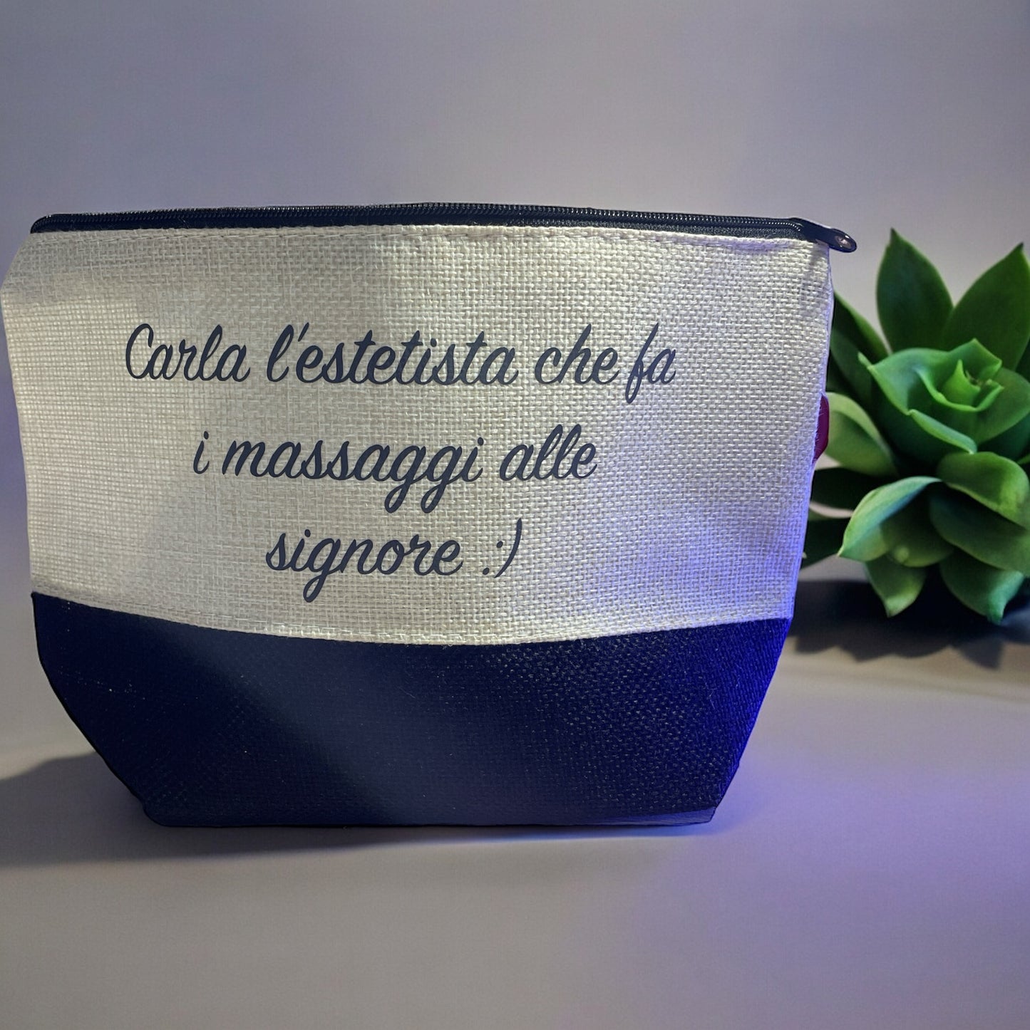 Pochette in cotone e juta: praticità personalizzata!