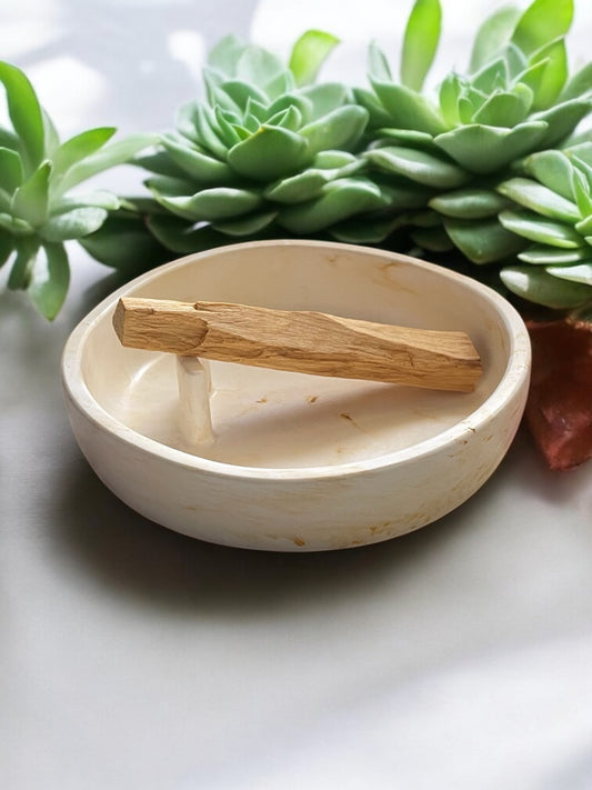 Brucia e porta Palo Santo Artigianale | Personalizzabile | Ø 13 cm – H 3,5 cm