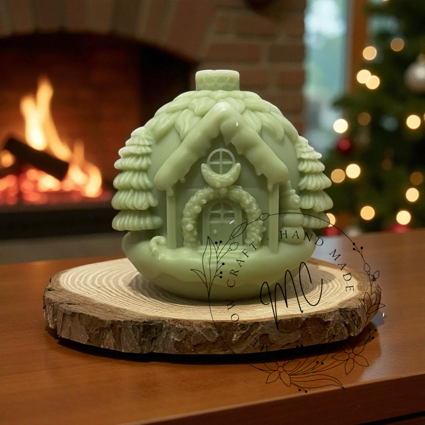 Collezione Natale 2025 – Set Artigianale con Candele, Contenitori in Gesso Naturale e Tart Profumate Personalizzabili.