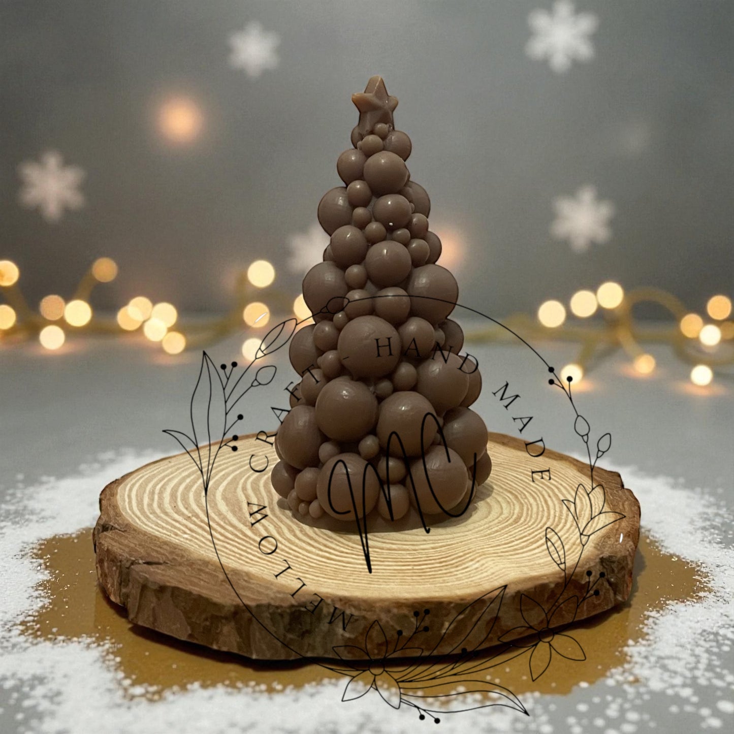 Collezione Natale 2025 – Set Artigianale con Candele, Contenitori in Gesso Naturale e Tart Profumate Personalizzabili.