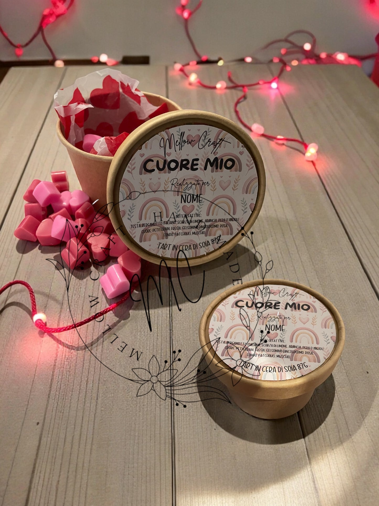 Tart profumate CUORE in cera di soia