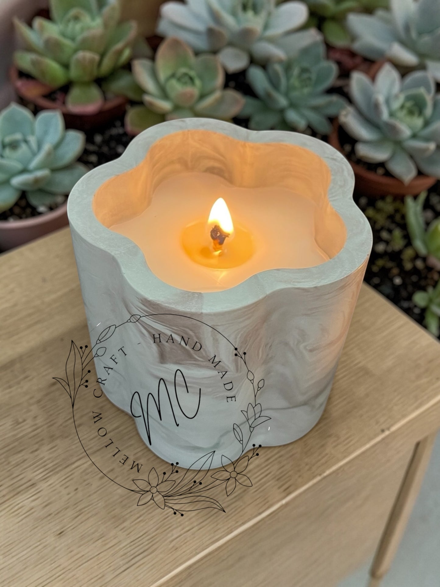 Contenitori per Candele Personalizzabili in Gesso Naturale | Cera Vegetale Cruelty Free