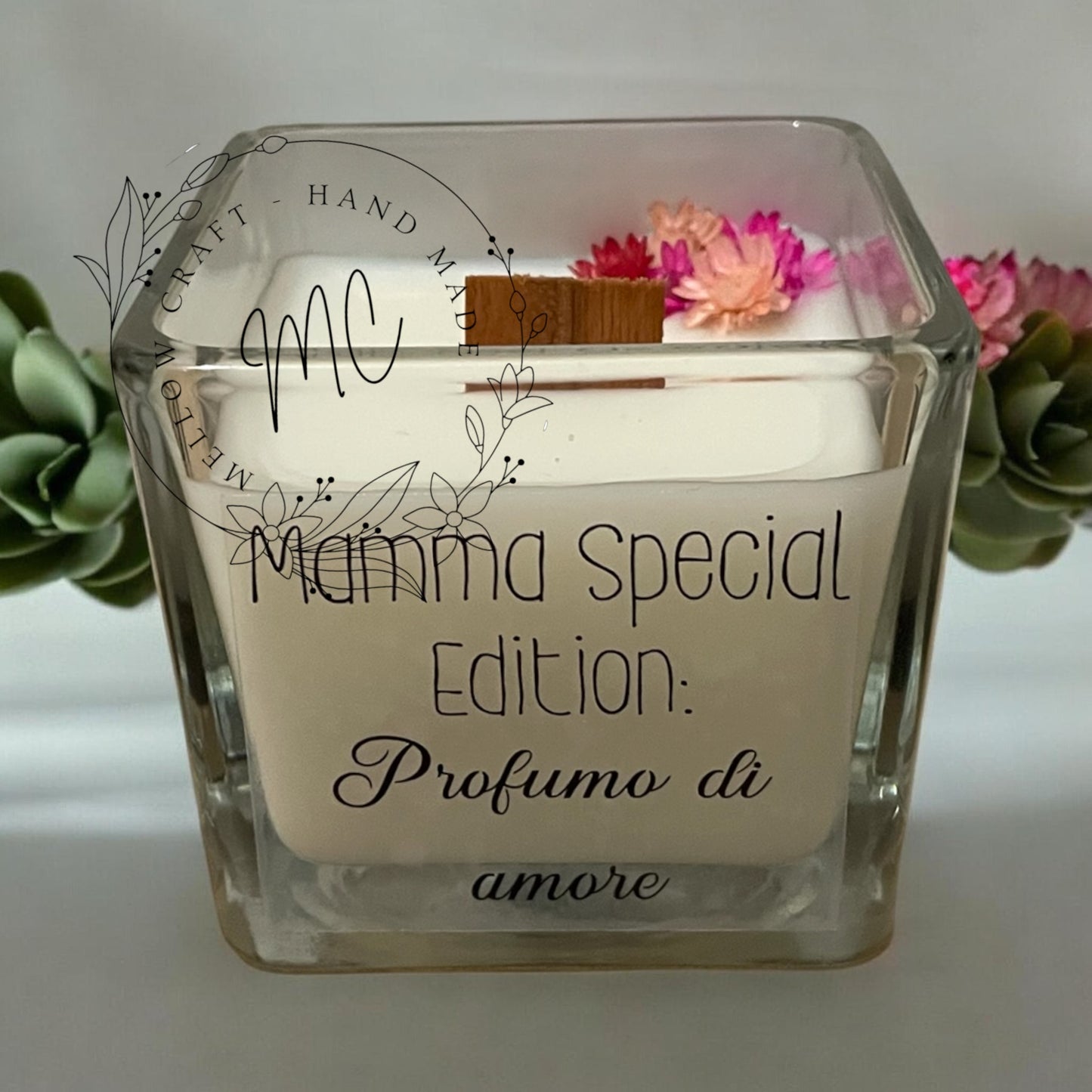 Candele in Cera Vegetale Naturale – Collezione Vetro Personalizzabile