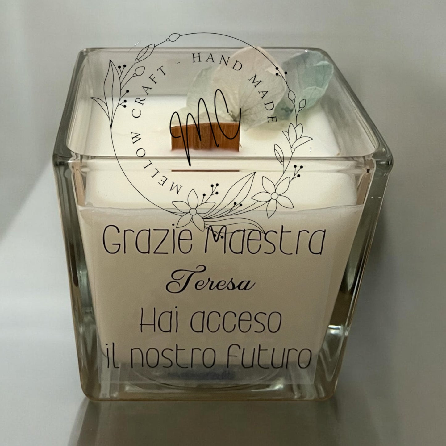 Candele in Cera Vegetale Naturale – Collezione Vetro Personalizzabile