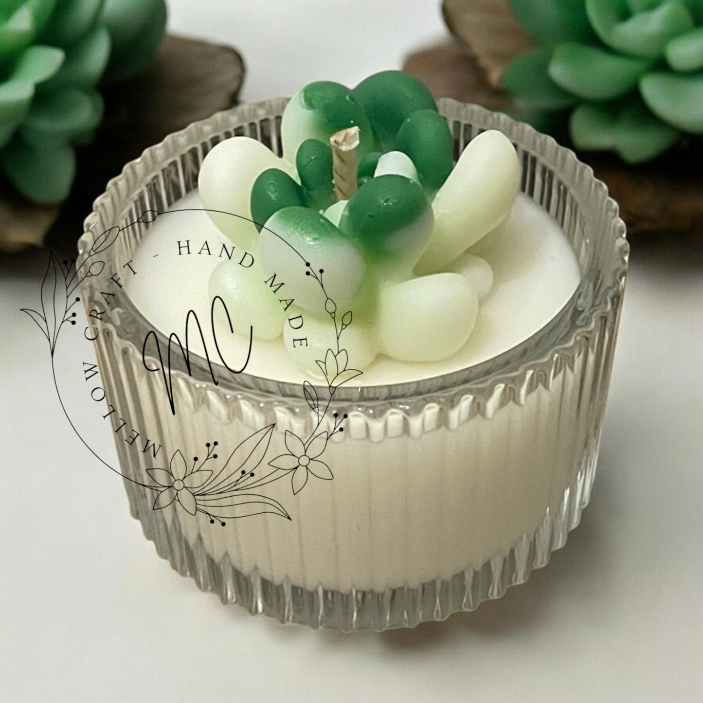 Candele in Cera Vegetale Naturale – Collezione Vetro Personalizzabile