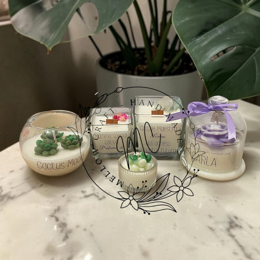 Candele in Cera Vegetale Naturale – Collezione Vetro Personalizzabile